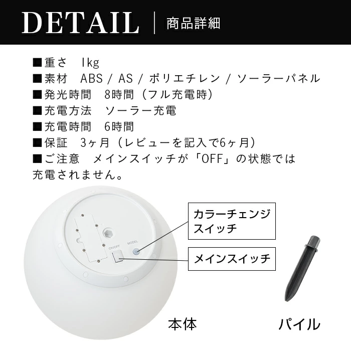 SUN LIGHT BALL30（サンライトボール30） – REFALA／光るインテリア販売
