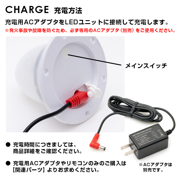 《購入》交換用LEDユニット 4灯 小型(リモコン付き・アダプタ別) - 画像 (3)